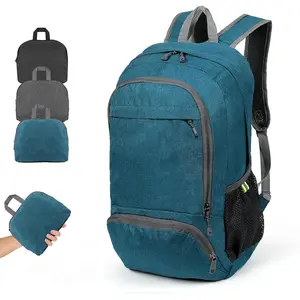 Ultra Lightweight Packable Backpack 25L - Foldable Hiking Daypack for Travel, Durable Camping Sports Bag & Carry On Essentials - Teal Blue
