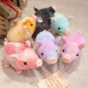 23cm Simulation Lovely Pig Plush Toy Stuffed Soft Huggable Pillow Home Ornament Birthday Gifts