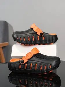 Unisex Thick Sole Holey Shoes, Adjustable Straps, Breathable Perforated, Anti-Slip, Suitable for Indoor, Outdoor, Beach