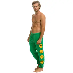SMILEY 2 MENS SWEATPANTS - KELLY GREEN