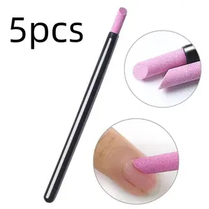 Quartz Stone Nail Care Tools Set, Smooth Pedicure Wand, 5 Pieces, Gentle Skin Care, Portable Manicure Gift, Ideal for Cuticle Maintenance