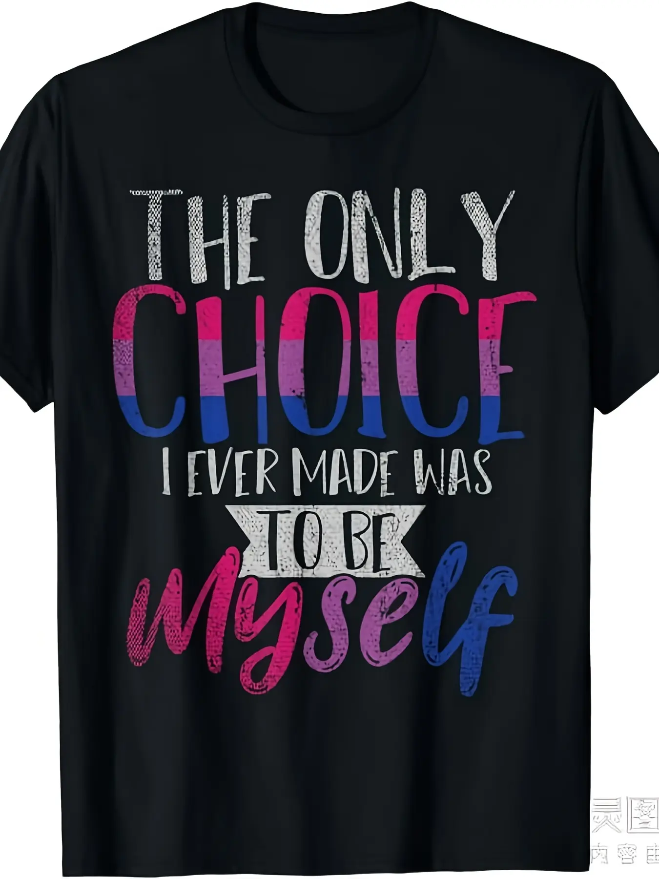 LGBT Bi Pride Proud Bisexual Bisexuality Flag Gift Bisexual T-Shirt.Unisex Design for  Summer, Featuring Short Sleeves And Made from 220G Pure