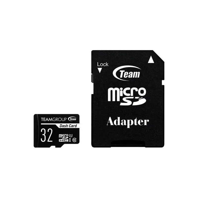 Team 32GB Dash Card microSDHC UHS-I/U1 Class 10 Memory Card with Adapter, Speed Up to 80MB/s (TDUSDH32GUHS03)
