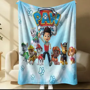 PAW Patrol Adventure Themed Blanket,Available in Multiple Patterns,Soft Comfortable Throw,Nap Blanket,Sofa Blanket,All-Season Use,Gift for Boys and Girls,Single-Sided Print