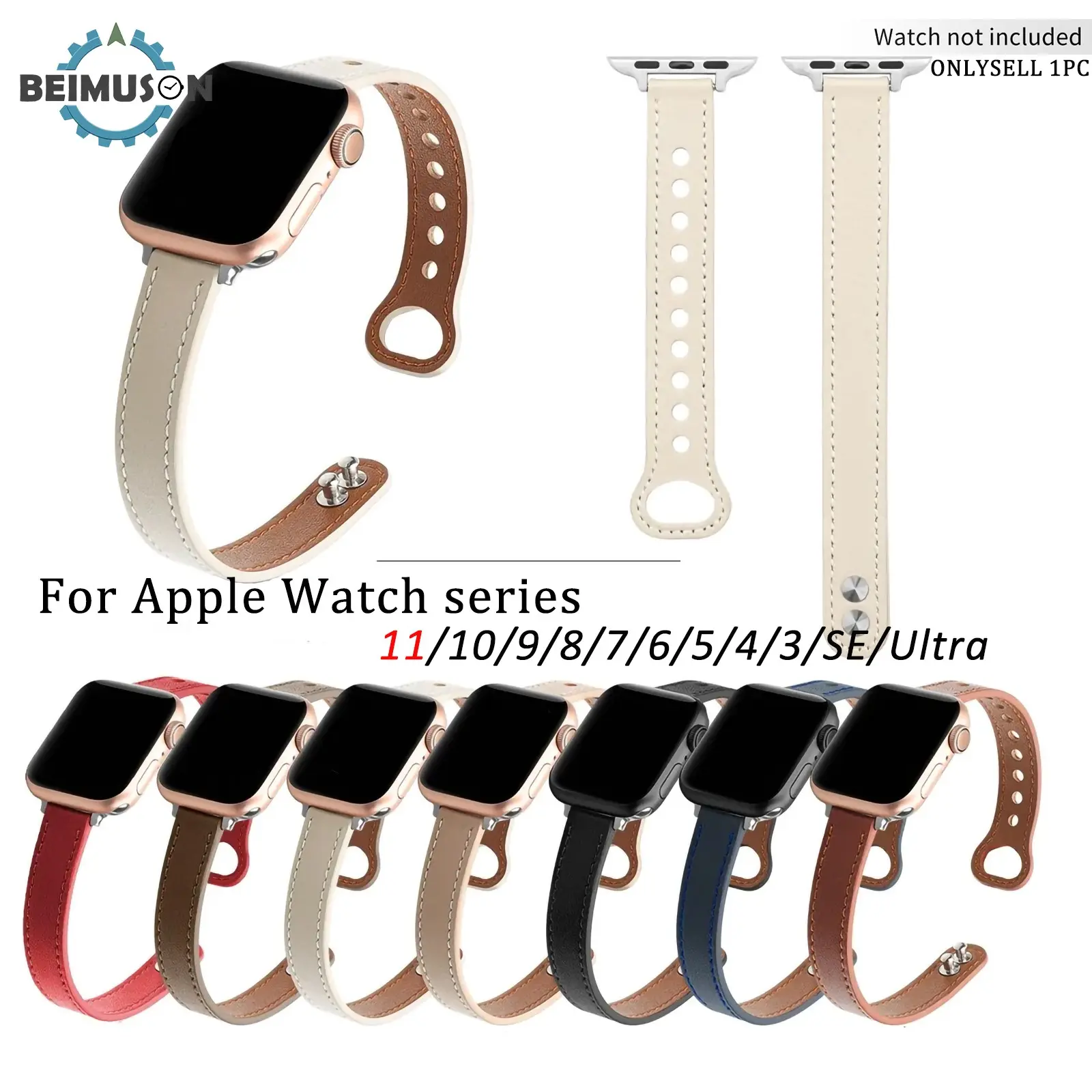Thin Bands for Apple Watch 38mm 40mm 41mm 42mm 44mm 45mm 46mm 49mm, Slim Wristbands for Women for Iwatch Series 10 9 8 7 6 5 4 Se Ultra, Smart Watch Strap, Smart Watch Accessories, Smartwatch Strap, Wearable Accessory