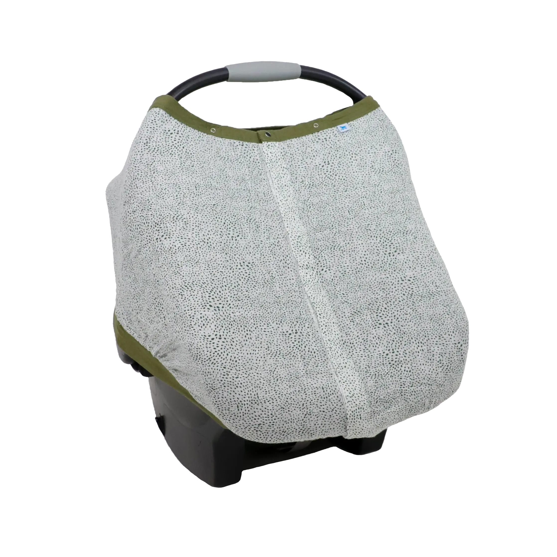 Cotton Muslin Car Seat Canopy - Green Seed