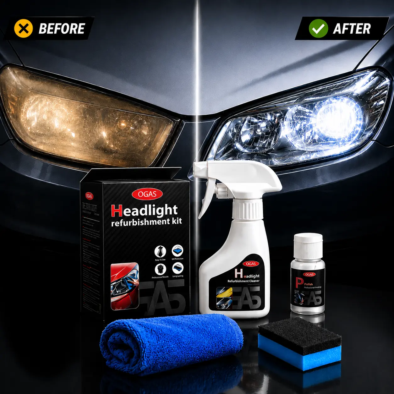 Restore Yellow, Cloudy Headlights in Minutes