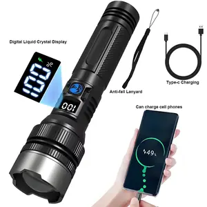 2-in-1 POWER BANK FLASHLIGHT | Super Bright, USB Rechargeable, Zoomable | Camping, Emergency, Fishing, Excellent Gift for New Year