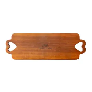Rectangle Charcuterie Board with Hearts Valentine's Day 17.71 x 5.9 x 0.59 IN Perfect for Gifting