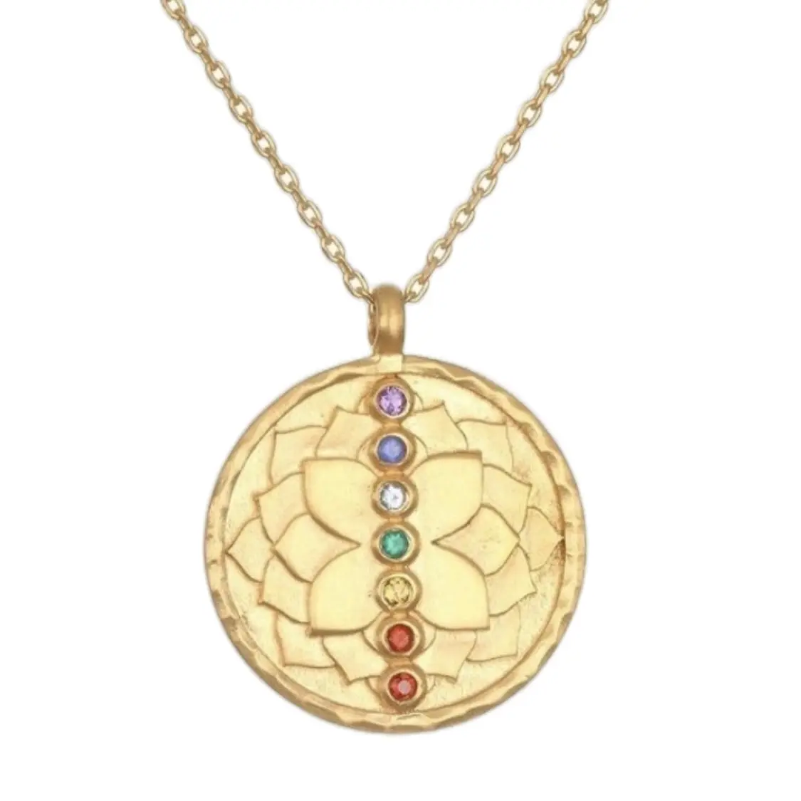 Golden Chakra Harmony Pendant - Spiritual Jewelry for Women