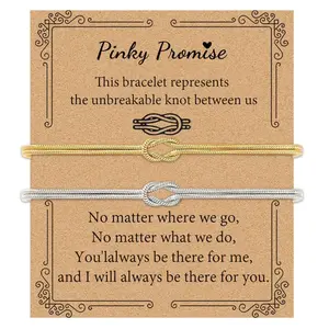 2pcs/set Matching Bracelets for Couples Love Knot Bracelet Soulmate Relationship Friendship Bracelets  Jewelry Gifts for Women Men Her Him Valentines Day Gift