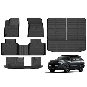 KELCSEECS Mitsubishi Outlander 2022-2026 (Not Fit PHEV or Sport Models) Floor Mats & Cargo Liners All-Weather TPE Front & Rear Row & Trunk Mats  Accessories Non-Slip Custom Fit Waterproof Easy Clean Eco-Friendly Safe Durable 3D Laser Scans