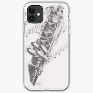 Phone Case Band Music Clarinet Instrument Compatible with iPhone SE 7 8 X XR 11 12 13 14 15 16 Plus Mini Pro Max Samsung Galaxy Note S9 S10 S20 S21 Ultra Plus Screen Protector