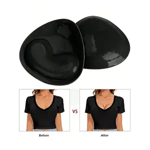 Double-Sided Sticky Bra Pads Inserts Ultra Instant Lift Bra Inserts Push Up Bikini Pad For Swimsuit Sports Bra,1 Pair Of Double Sided Self-Adhesive Bra Pads,Chest Pads Adhesive Pads,Reusable Padding Pads,Bra Bikini invisible Thickened Chest Pads Waterp