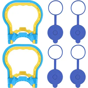 2 Pack 5 Gallon Water Bottle Handle,   Water Jug Handle, Drinking Water Bottle Heavy Duty Clip with 4 count 5 Gallon Water Jug Caps