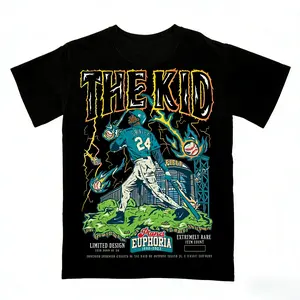 PE THE KID Ken Griffey Seattle Teal Edition Planet Euphoria Shirt Vintage Style 90s Retro Unisex Streetwear Tee