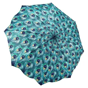 Peacock Reverse Close Compact Umbrella