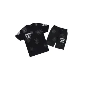 Gutta 2.0 Black/Black Rhinestone T-Shirt/Short Set