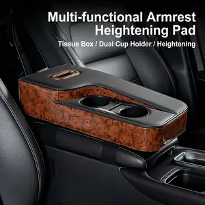 Car Armrest Booster Cushion Storage Box, Heightening Pad Organizer for Car Seats, Essential Vehicle Accessory for Enhanced Comfort