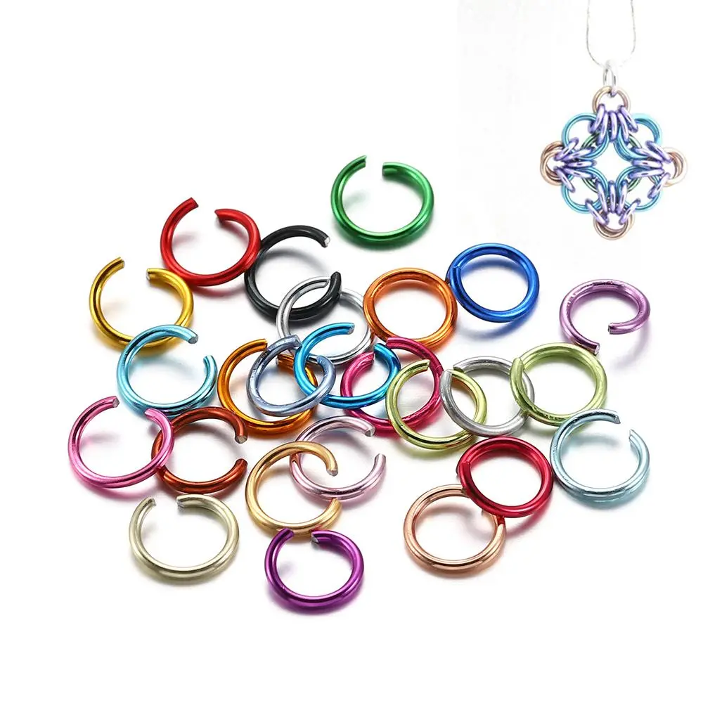 300pcs/lot 6 8 10 mm Aluminum Soft Open Jump Ring Split Rings Connectors For DIY Jewelry Making Findings Supplies Accessories