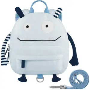 X-LWL18  Toddler Backpack with Leash - Mini Kids Backpacks for Boys 2-5 Years Child Safety Backpack 3D Cartoon Animal Anti-Lost Preschool Bags - Blue