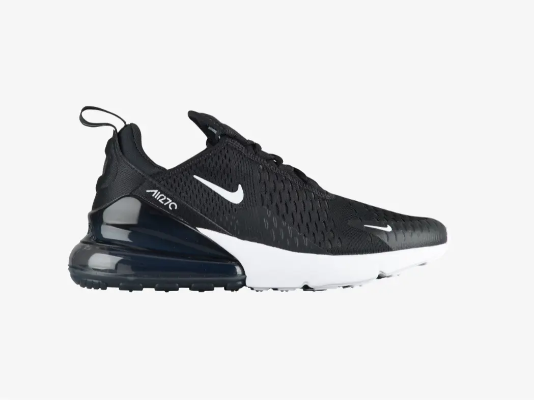 NIKE Women's Air Max 270 Shoes, Black/White Synthetic Low Top with Max Air Cushioning for Casual Lifestyle Wear