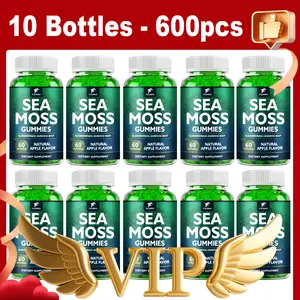 Fulimiks Vitamins Irish Sea Moss Gummies with Bladderwrack & Burdock Root – Seamoss Supplement for Thyroid, Energy & Immune Support, 10 Bottles - 600 Counts