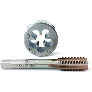 1/2-18 Right Hand HSS Taper Tap And Die Set, Machine Thread Tap And Round Thread Die Right Hand