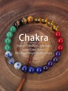 Natural Crystal Tiger Eye Amethyst Lapis Lazuli Bracelet, Chakra Yoga Jewelry for Spirituality, Perfect Gift for Friends