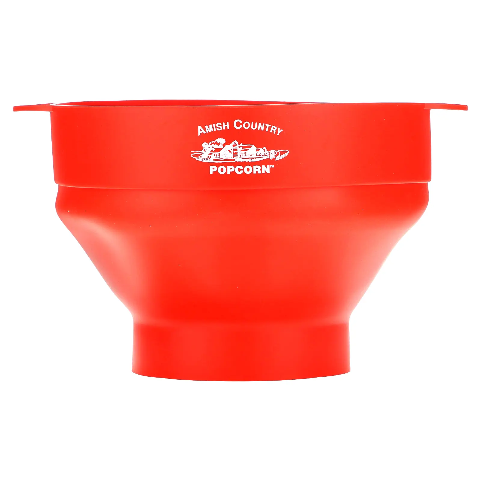 Amish Country Popcorn Silicone Microwave Popcorn Popper, Red, 4 Pieces