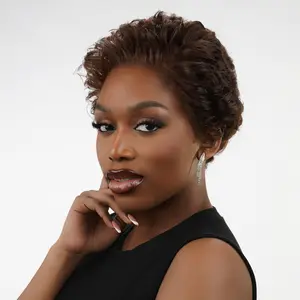 Dultev 13x6 Glueless Pixie Cut Wigs 001 for Women 180% Density Glueless Lace Front Layered Luxury Beauty Curly HD Human Hair Wig#SummerVibes