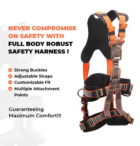 Full Body Robust Safety Harness with Adjustable Straps for a Customizable Fit
