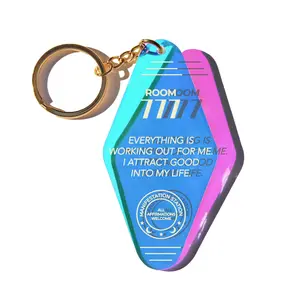 777 ANGEL NUMBER IRIDESCENT KEYCHAIN