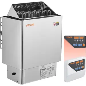 VEVOR Sauna Heater, 4.5KW 240V Electric Sauna Stove, Dry Steam Bath Saunas Stove with Pre-Drilled Bracket, Fit 105 to 210 CU. FT Saunas Rooms, Steam Bath Stoves for Home, Commercial, Leisure VenuesVEVOR Super Brand Day