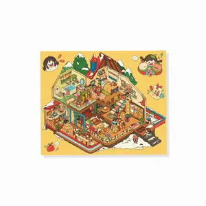Black Bag 3.0 "New Year Party" Miniature Diorama 3D Stickers, Simulated Stereo Scene DIY Collage Creative Decor Stickers