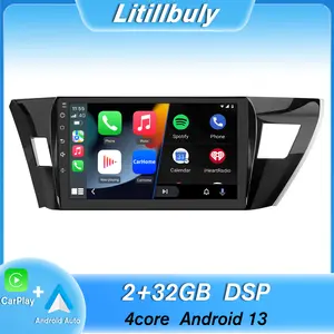 Car Stereo for Toyota Corolla 2014-2016 touch screen has Android Auto Wireless Carplay, Bluetooth WIFI supports GPS Navigation