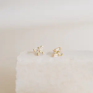 Glacier Diamond Studs by Caitlyn Minimalist