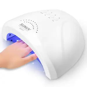 UV LED Nail Lamp, SUNUV Gel Light for Nail Polish 48W UV Dryer with 3 Timers Sunone White SUNUV