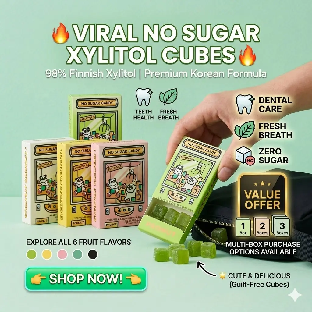 PRONUT No Sugar Xylitol Candy - Korean Olive Young Viral Candy, 98%-100% Xylitol, Low Calorie Breath Mints for Teeth Health, 6 Flavors