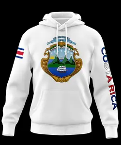 Costa Rica Design White Hoodie