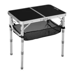 Naturehike Folding Camping Table, 23.6" x 15.7" Portable Table with with Mesh Holder, 3 Heights Camp Table for Car Camping Picnic Tailgating Hiking Essentials