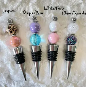 Custom beaded wine stoppers