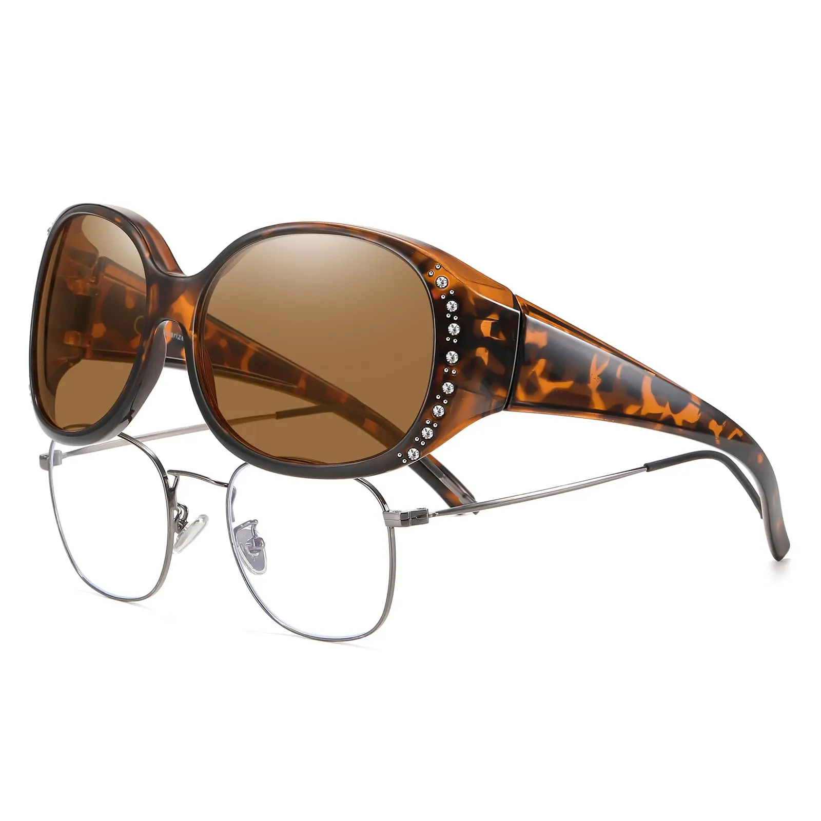 Dark Tortoise Frame Brown Lens