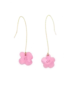 RONNIE PRIMROSE THREADER EARRING - Pearly Pink