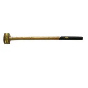 212 MAIN High End Quality Special Brass Alloy 8 Lb. Corrosion-Resist Brass Hammer, 36 In. Wood Handle, Safe Strikes for Construction Hand Tools