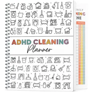 ADHD Cleaning Planner for Adults – Undated Daily, Weekly & Monthly Cleaning Schedule & Checklist – Household Chores Organizer Notebook for Home Management, Routine Tracking & Family Cleaning Tasks