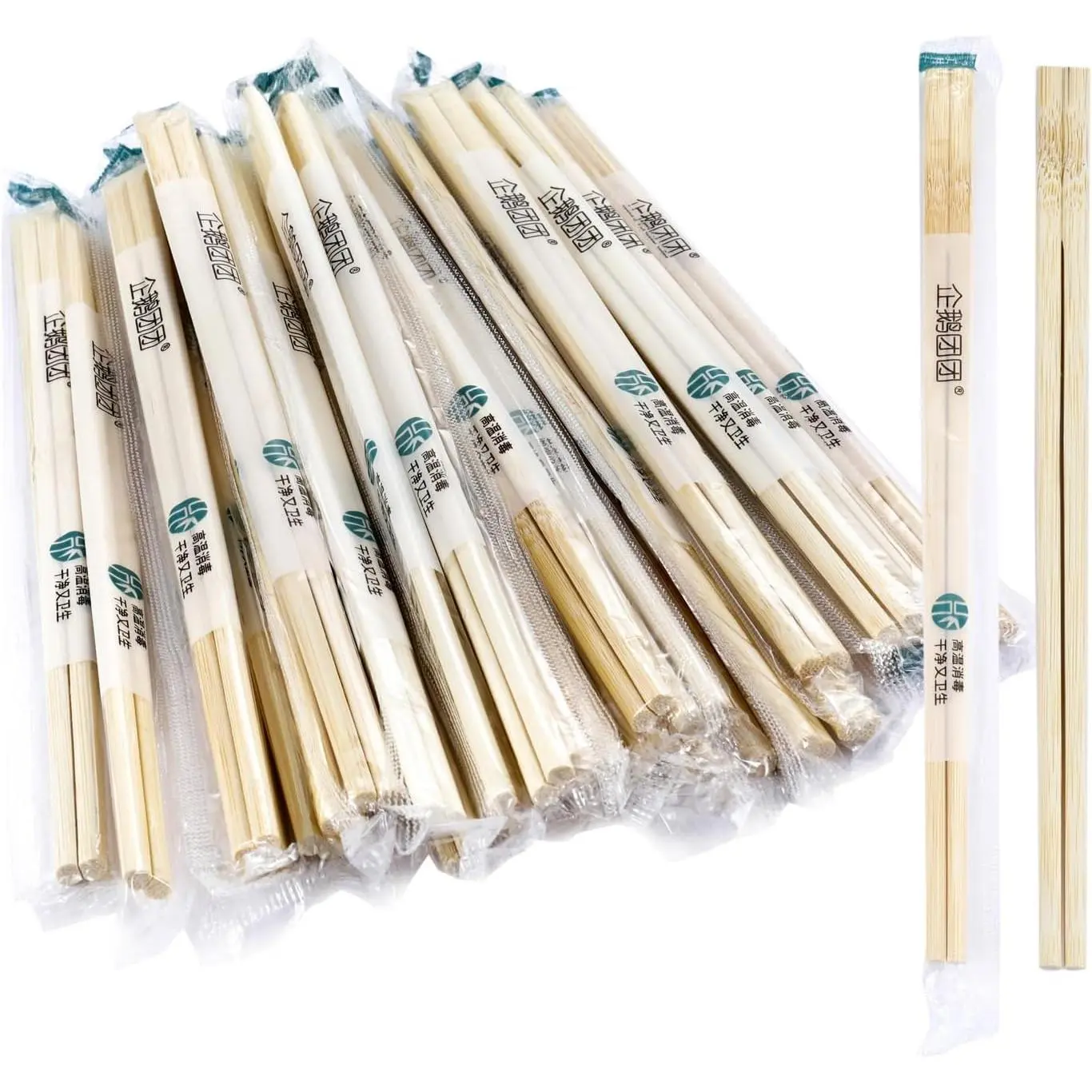 Disposable Chopsticks, 50 Sets - UV Treated  , Individually Wrapped for Sushi, Chinese, , and