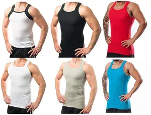 Square Cut G-unit Style Tank Top | Assorted Colors | Men's (6 Pack)