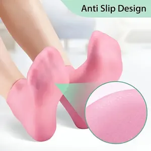 3 Pair Silicone Moisturizing Socks for Dry Cracked Feet, Women's Hydrating Foot Socks for Smooth Heels, Perfect for Softening Skin, Foot Care Product