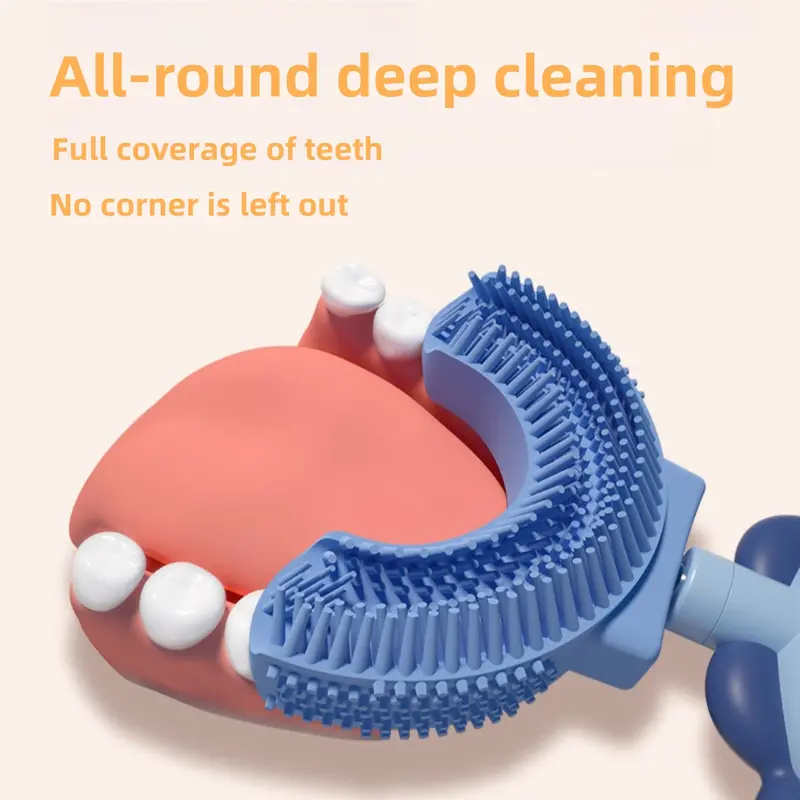 Product Introduction of Baby Toothbrush Non - Manual |U-shaped |2 - 14 Years, Soft Bristles, BPA Free | 2 - 4 Pack #dealsforyoudays 14